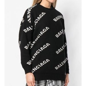 Balenciaga oversized logo sweater